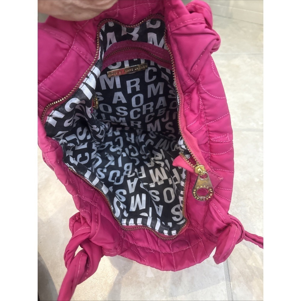 Marc by Marc Jacobs Workwear Pink Quilted Puzzle Shoulder Bag Tote Medium Logo - Picture 13 of 15